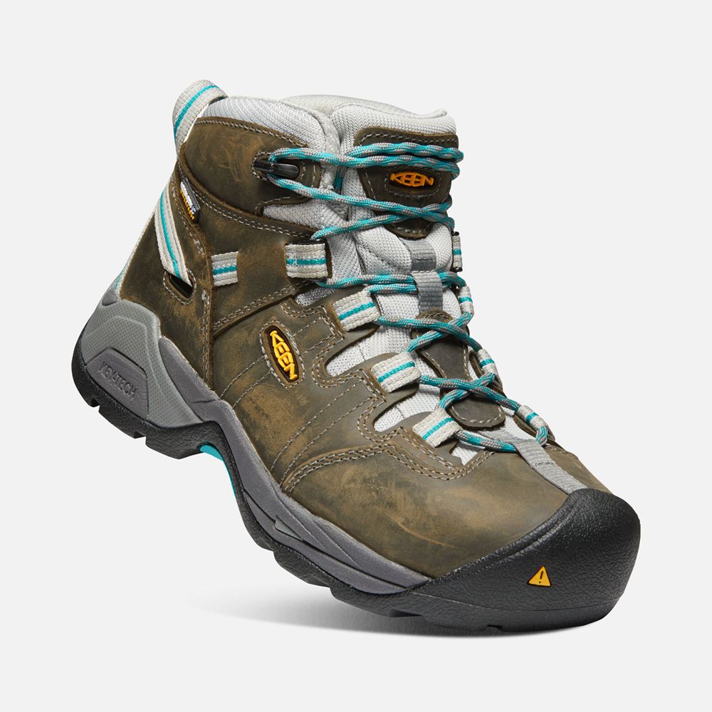 Cizme Keen Romania Dama Negrii Maro Detroit Xt Waterproof (Steel Toe) 1683-DWERQ